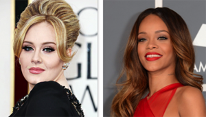 Песни Adele и Rihanna проданы миллионным тиражом
